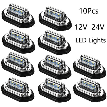 10X LED License Plate Tag Light for Universal Fit (Truck, Trailer, Car, Caravan)