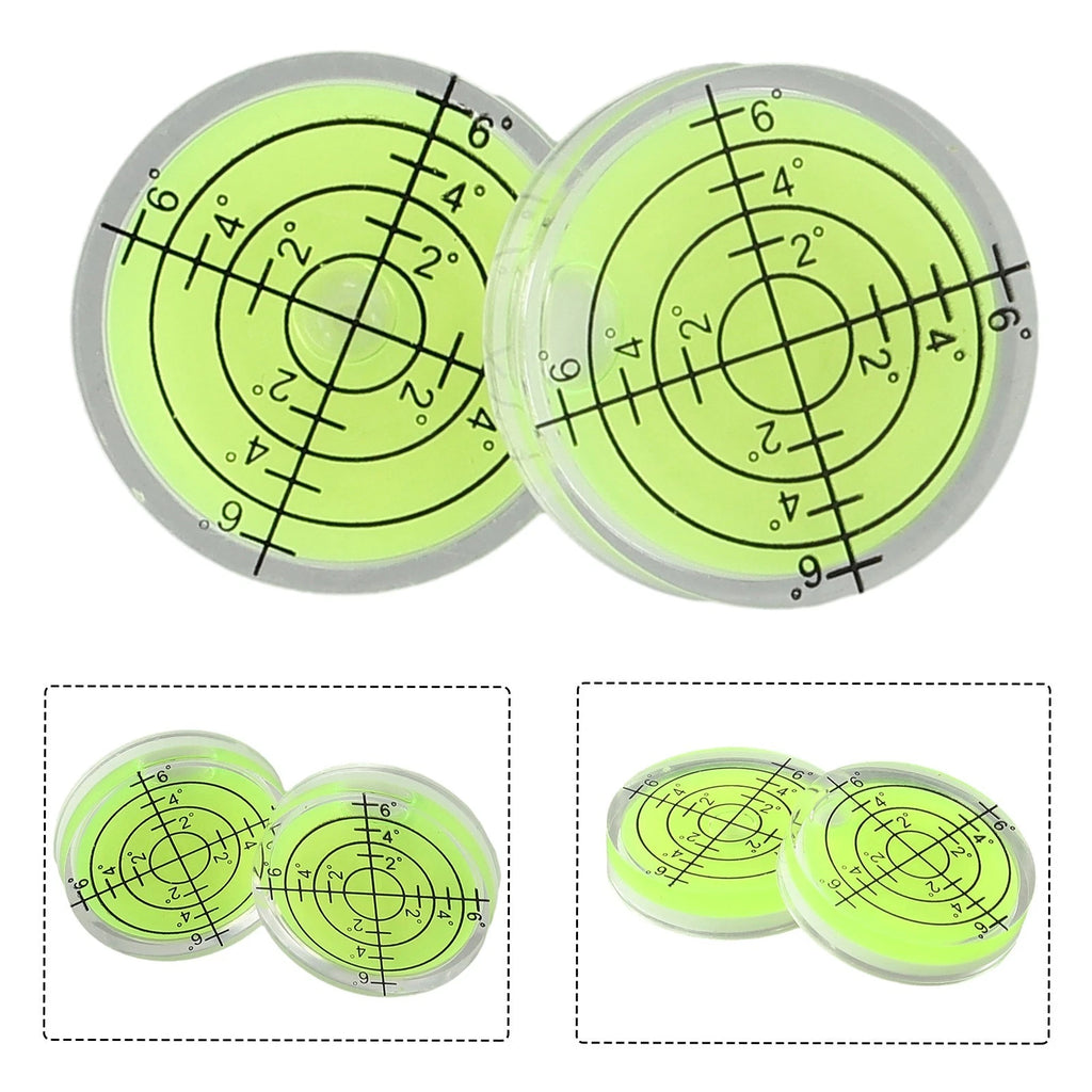 2X Bubble Level for Universal Use (32x7mm) Fluorescent Yellow Green