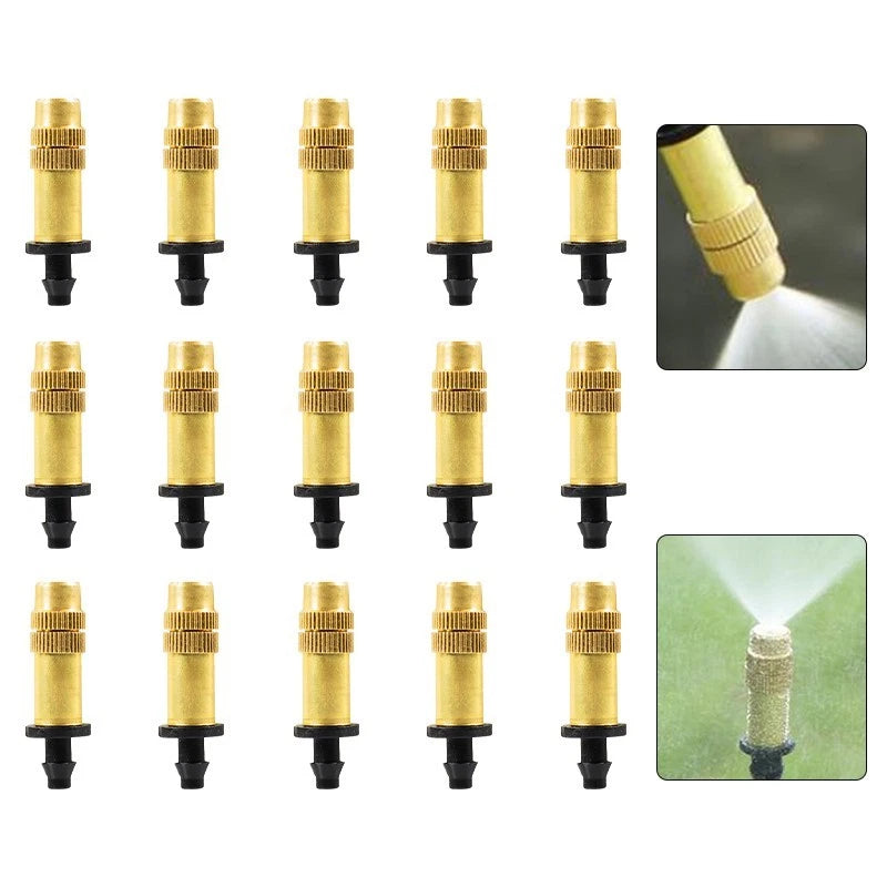Set of 15 Copper Irrigation Spray Heads for Moisture Distribution