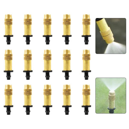 Set of 15 Copper Irrigation Spray Heads for Moisture Distribution