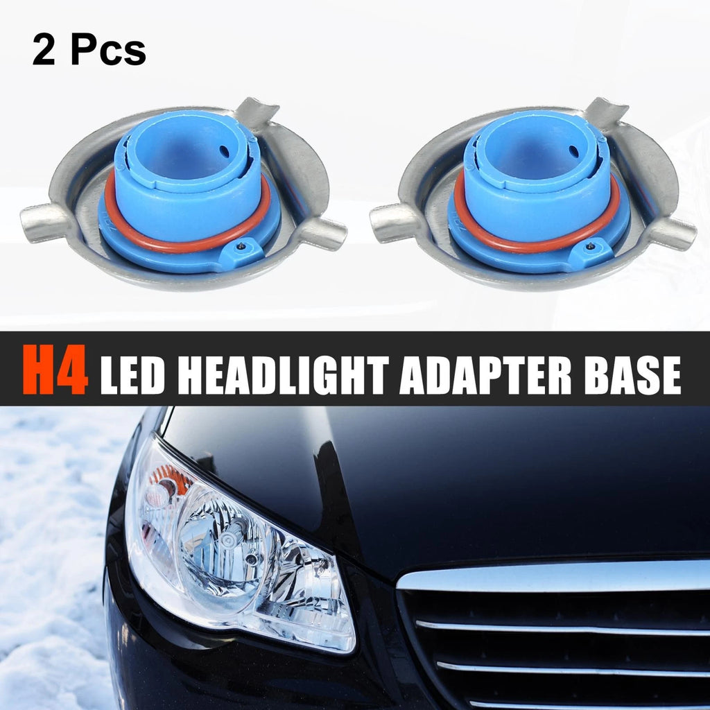 2X H4 LED Headlight Adapter Base Bulb Sockets for Car (Universal)