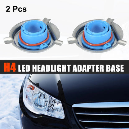 2X H4 LED Headlight Adapter Base Bulb Sockets for Car (Universal)