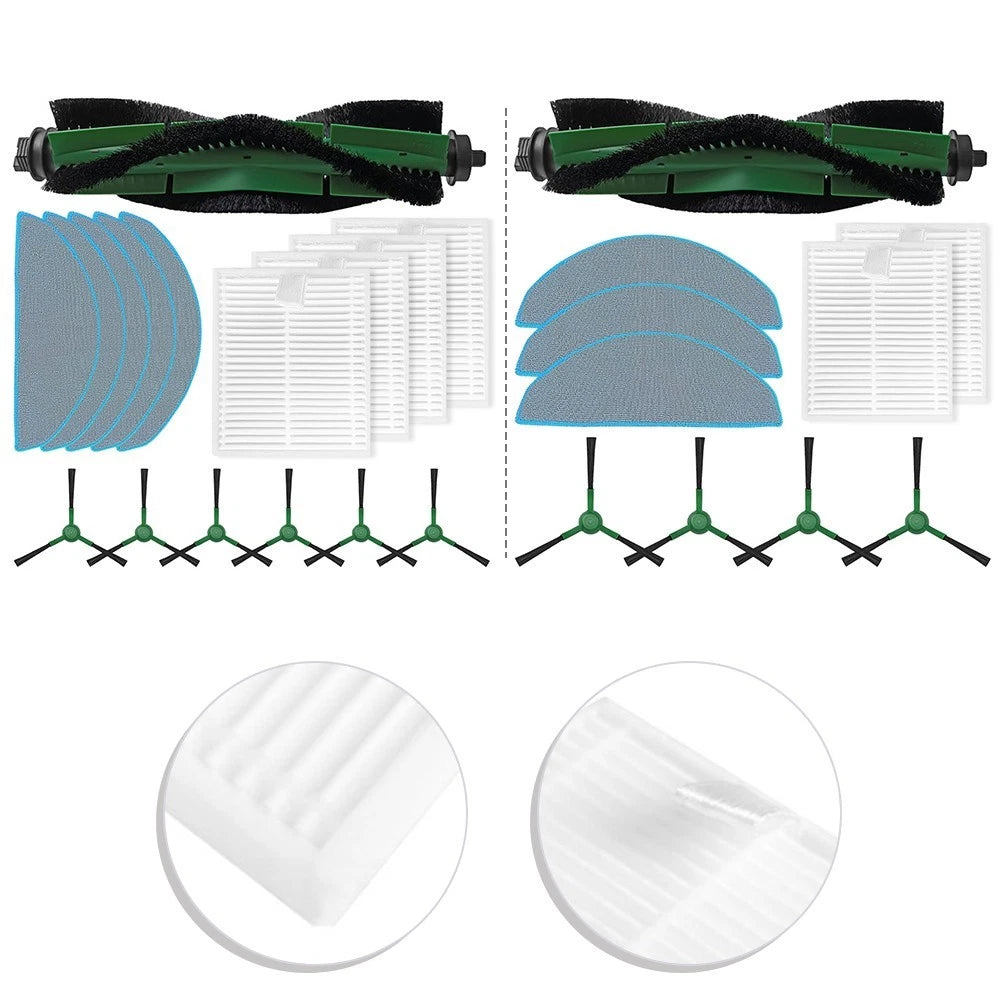 Replacement Main Brush Filter & Side Brush Set for Roomba Robot Vacuum