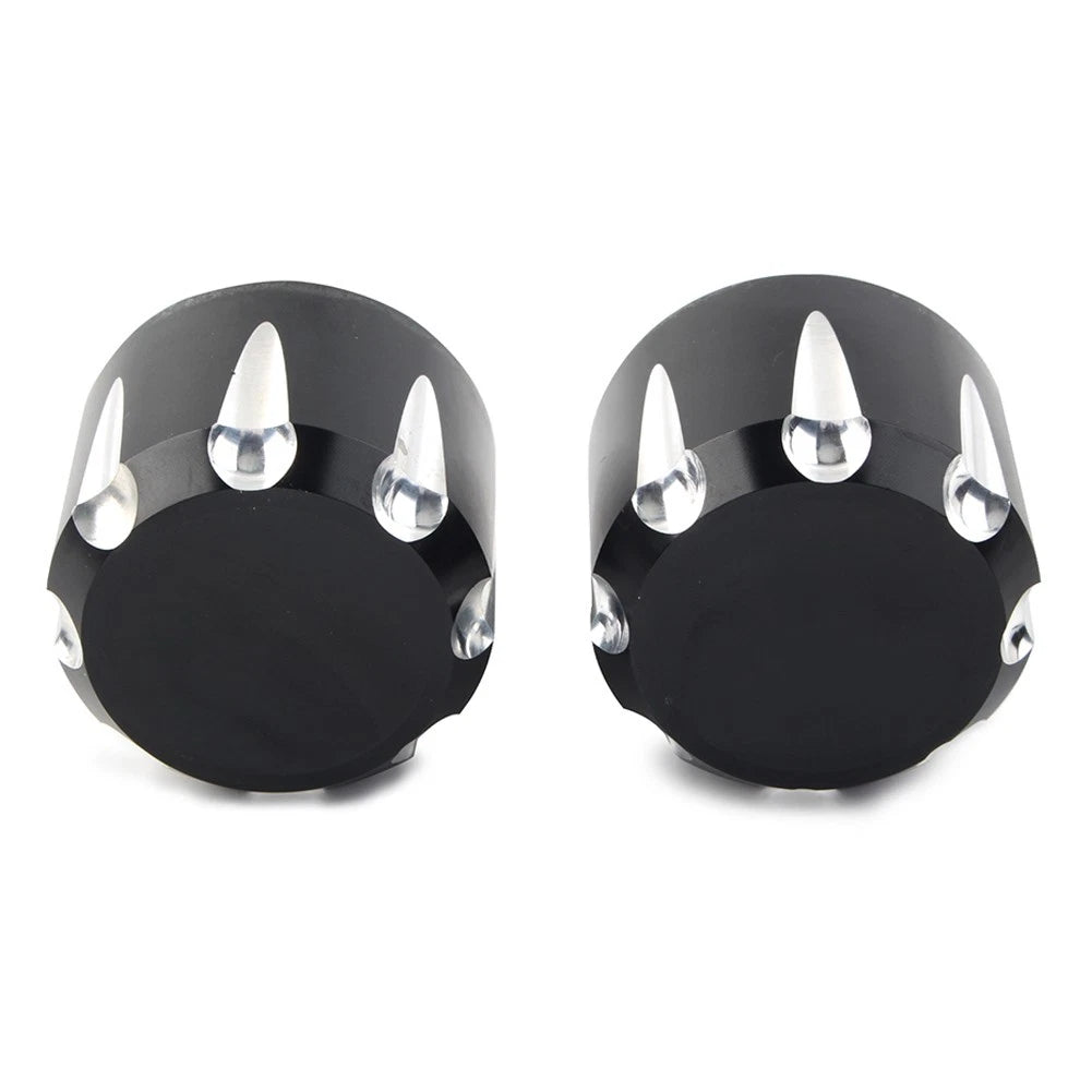 CNC Front Axle Cap Nut Covers for Harley Touring Road King Electra Glide (–) Black
