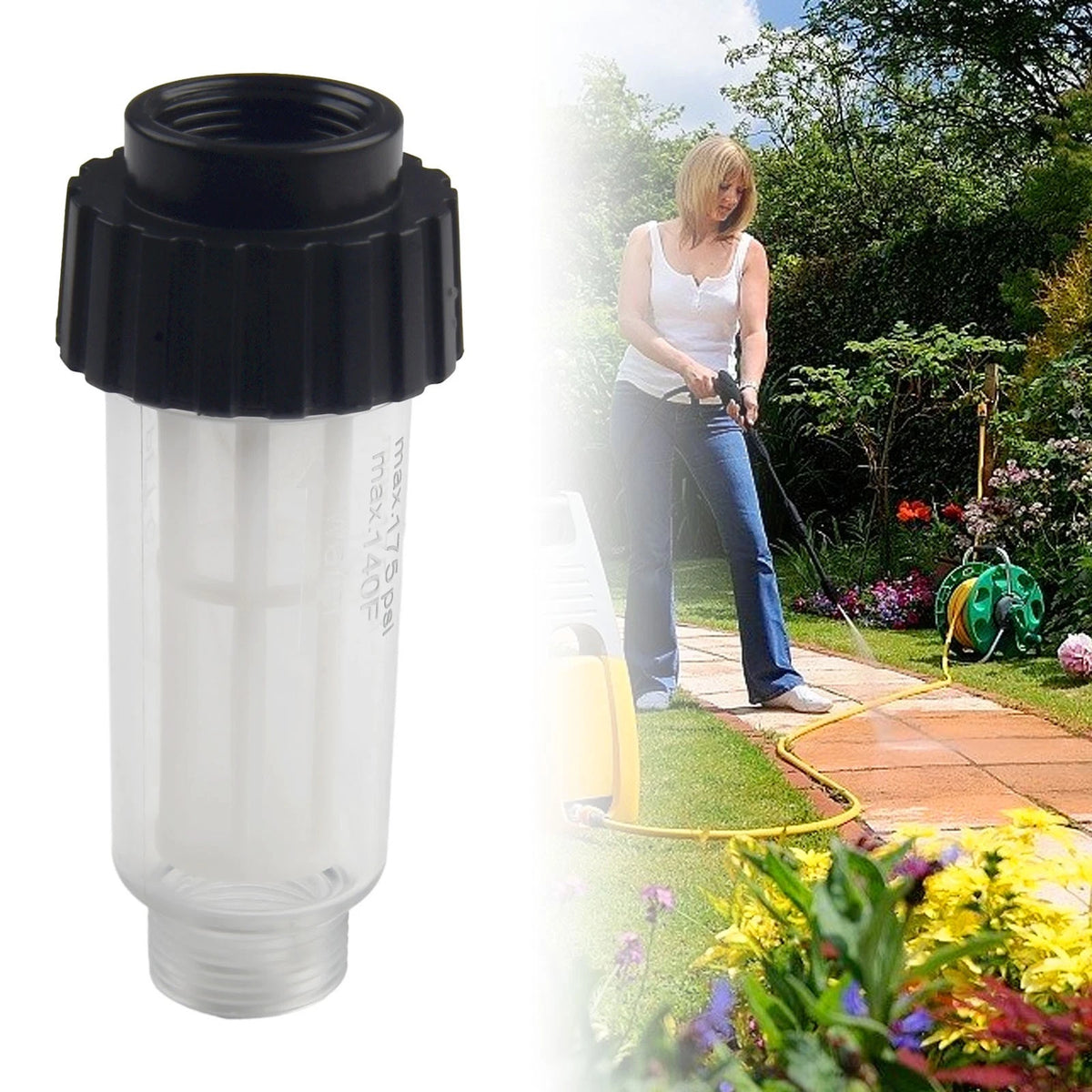 Transparent Filter Housing for Pressure Washer (34" Water Inlet Pump)