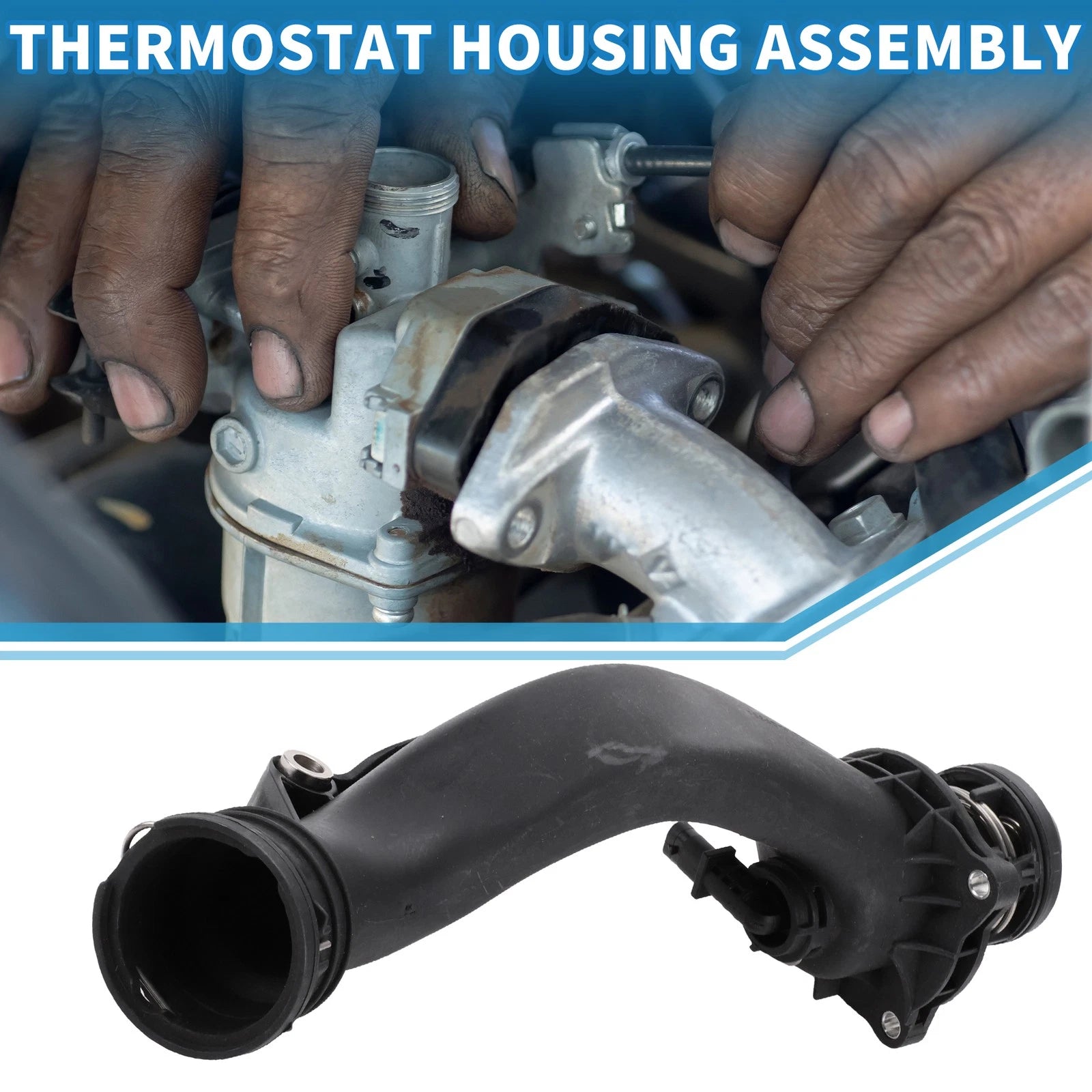 Engine Coolant Thermostat Housing Assembly for Mercedes-Benz E550 S550 (2012–2017)