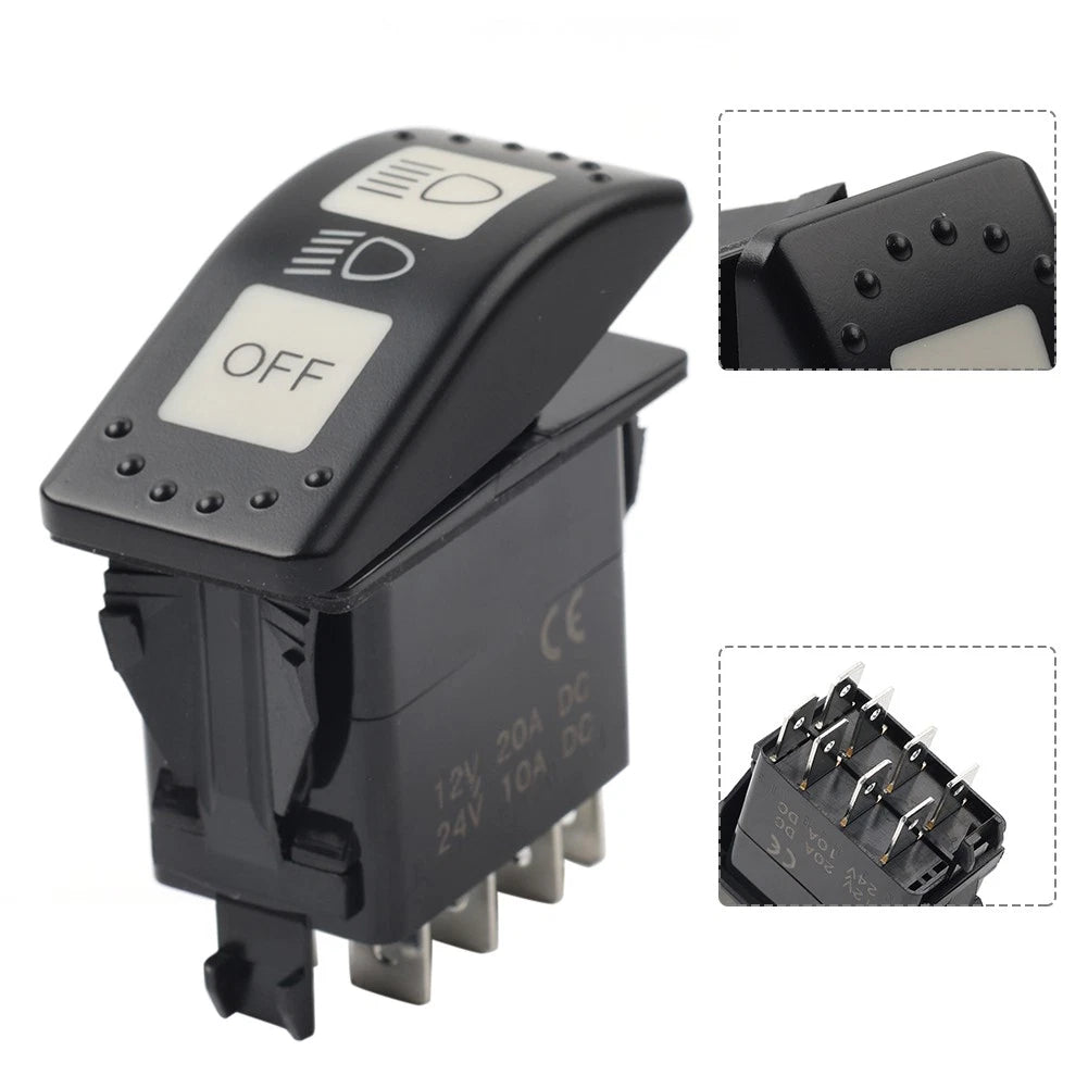 High Low Off Light Headlight Switch 8-pin For Can-Am Defender Maverick 710004492