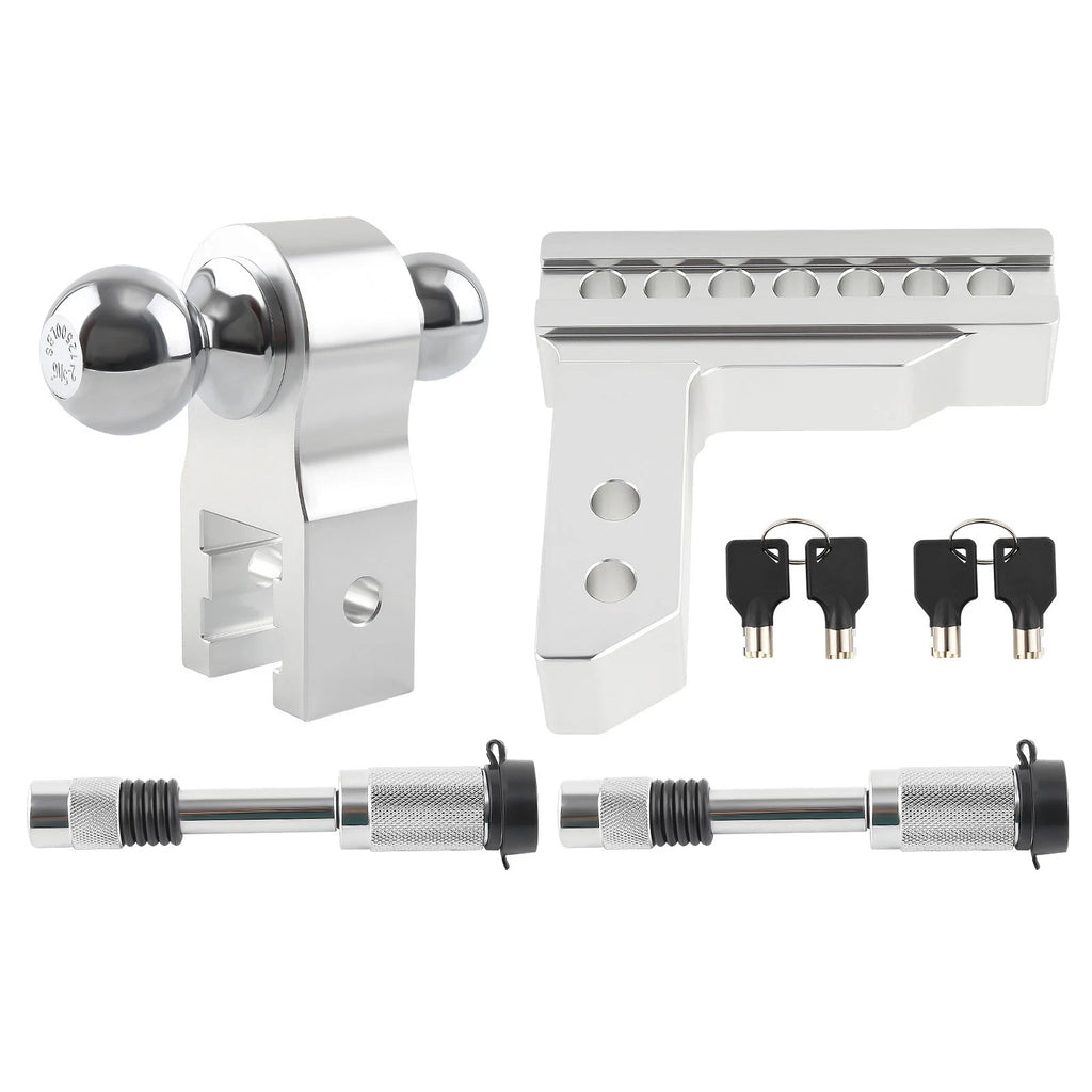 Dual Ball 2" Receiver Adjustable Trailer Tow Hook & Lock for Universal (2010–2023)