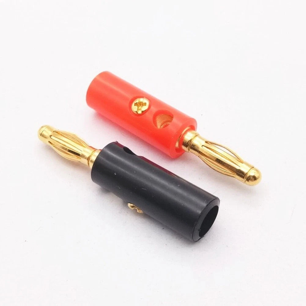 4mm Banana Connector for Speaker Wiring - Screw-lock Design, Tool-free Installation