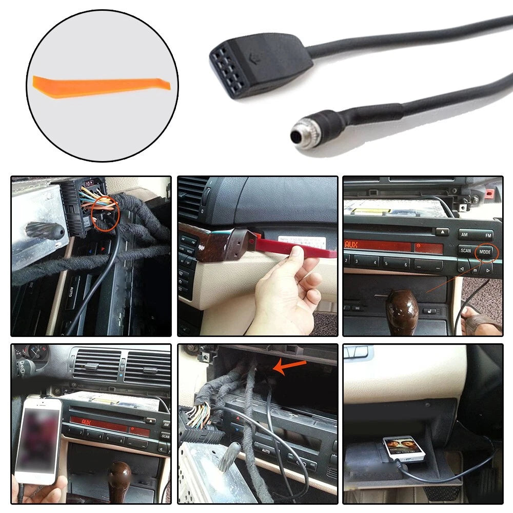 3.5mm AUX Input Adapter for BMW E39 E53 X5 E46 (1995–2006)