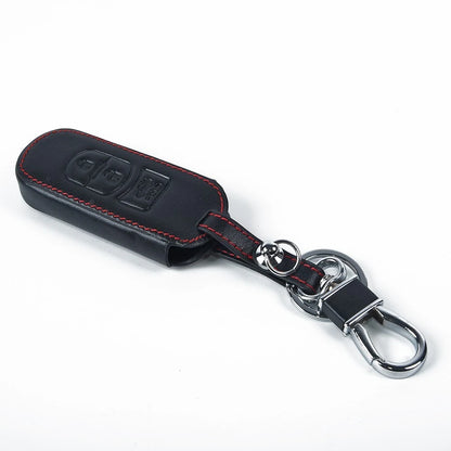 3 Buttons Leather Key Cover Case for Mazda 2 3 5 6 CX-5 CX-7
