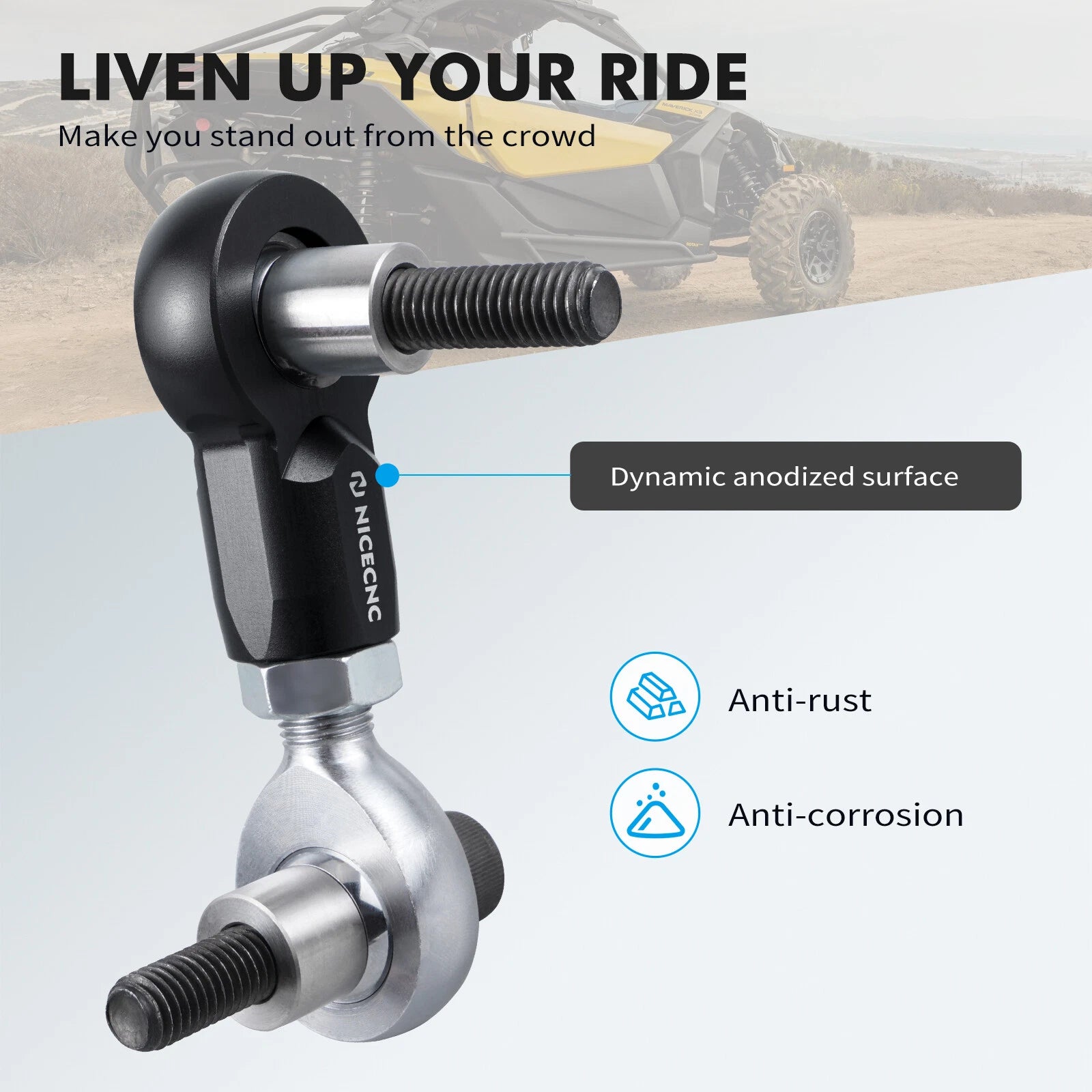 Front Sway Bar Stabilizer Link Kit for Can-Am Maverick X3 R (2017–2018)