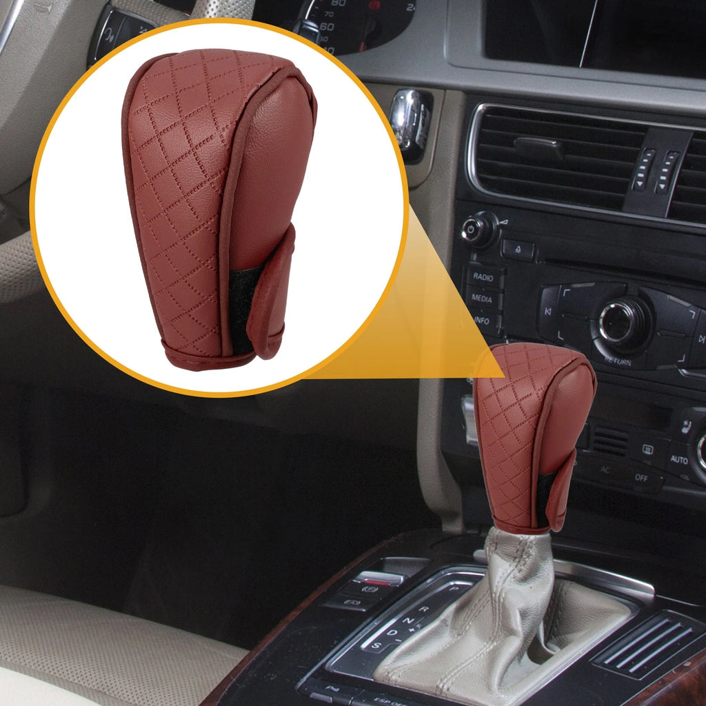 Shift Knob Cover for Universal Automatic Gear (1 Pcs) - Wine Red