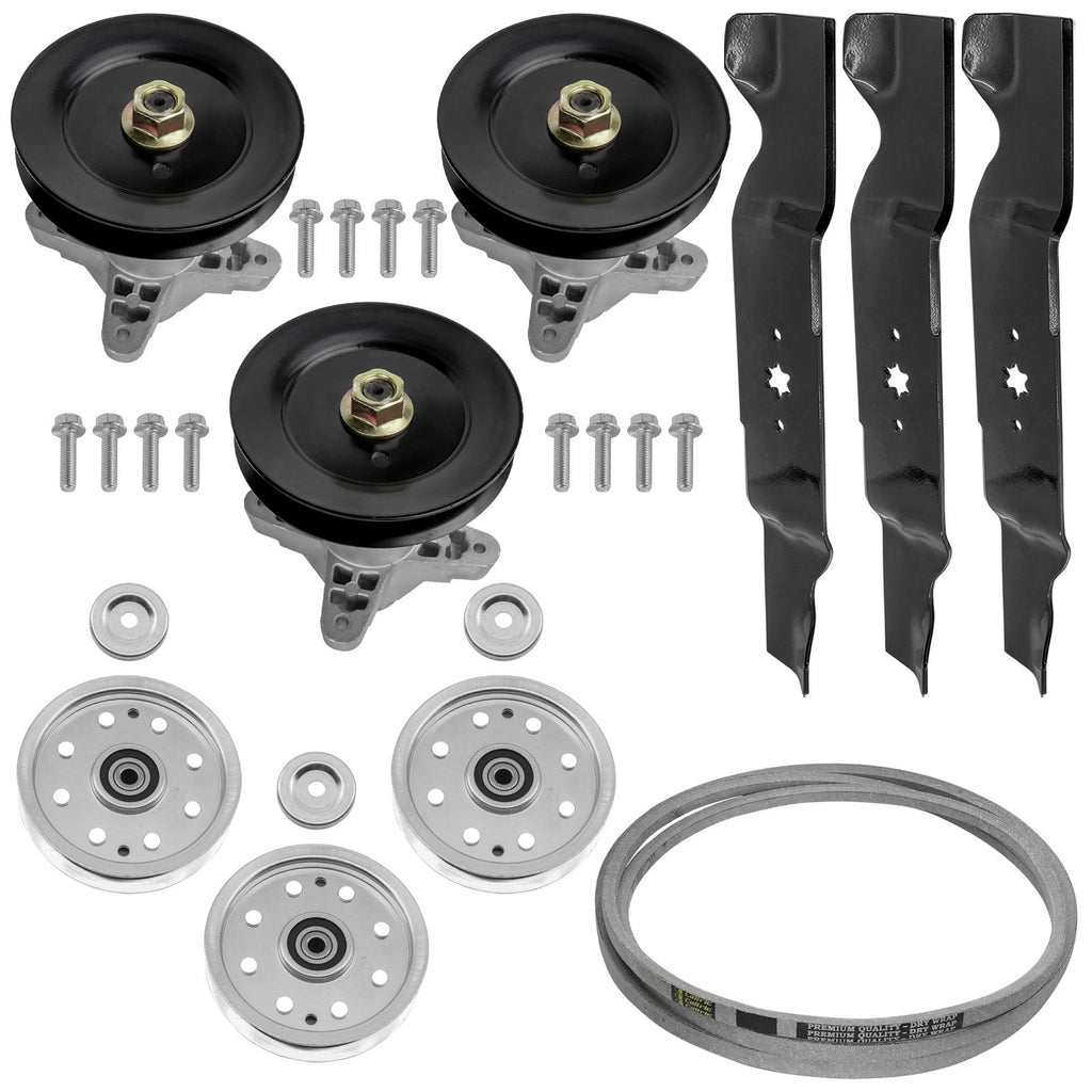 Deck Spindle Pulley and Drive Belt Replacement for Cub Cadet RZT-54 (2000–2020)