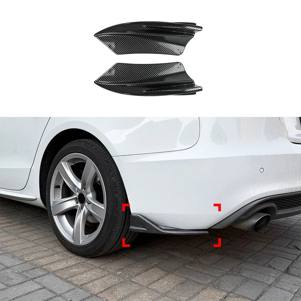 Pair Carbon Look Side Corner Splitter for Audi S5 8T (2013–2016)