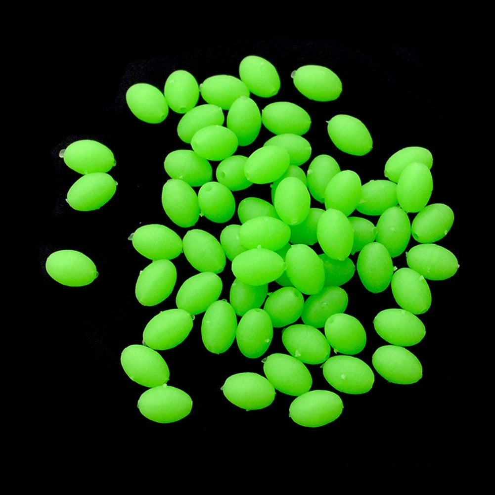 376pcs Olive Green Luminous Glow Rig Beads for Fishing Lures