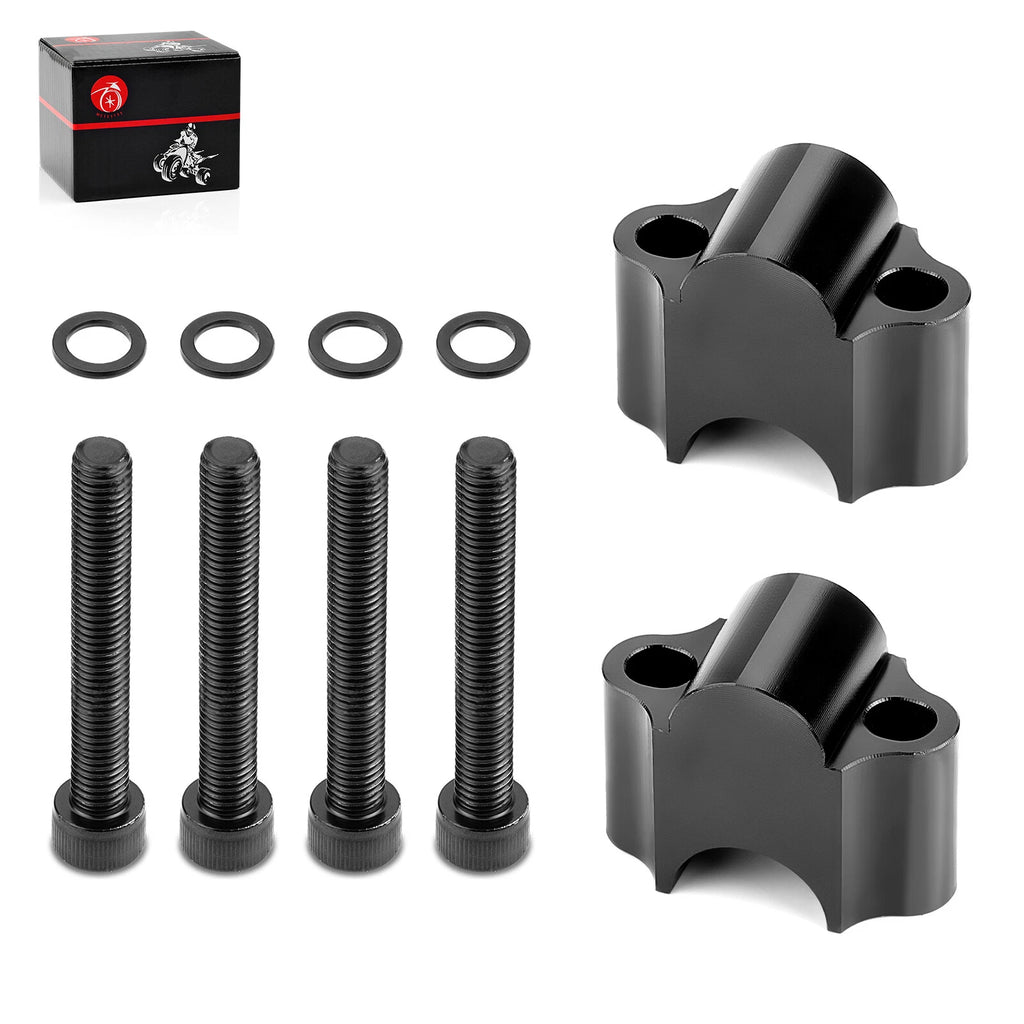 7/8" Black Handlebar Risers Bar Clamp Kit for Can-Am Honda Yamaha