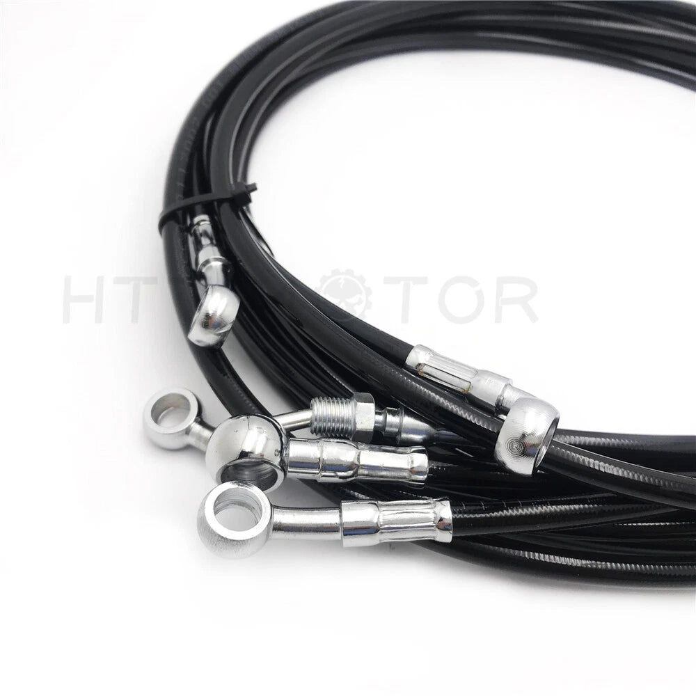 Ape Cable Kit for Harley Touring ABS Models (2014–2017) 10-12" Black Nylon