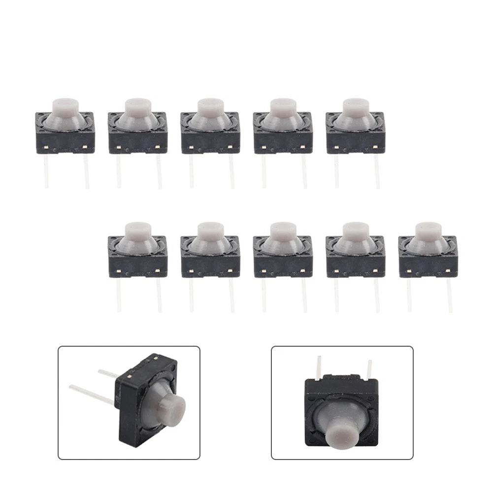 10Pcs 8mm Push Button Switch for PCB (Momentary Tactile)