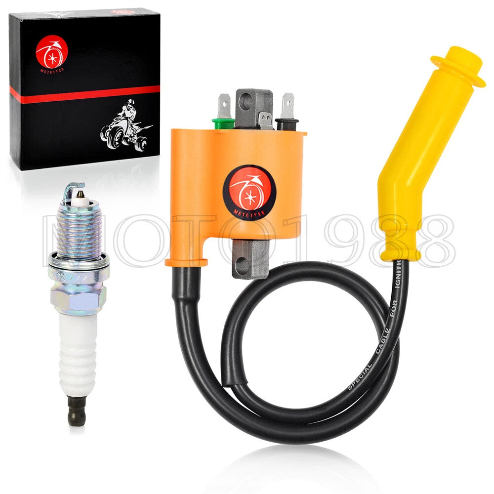 Ignition Coil & Spark Plug Set for Honda Rancher 420 (2014–2018) 30510-HR3-A21