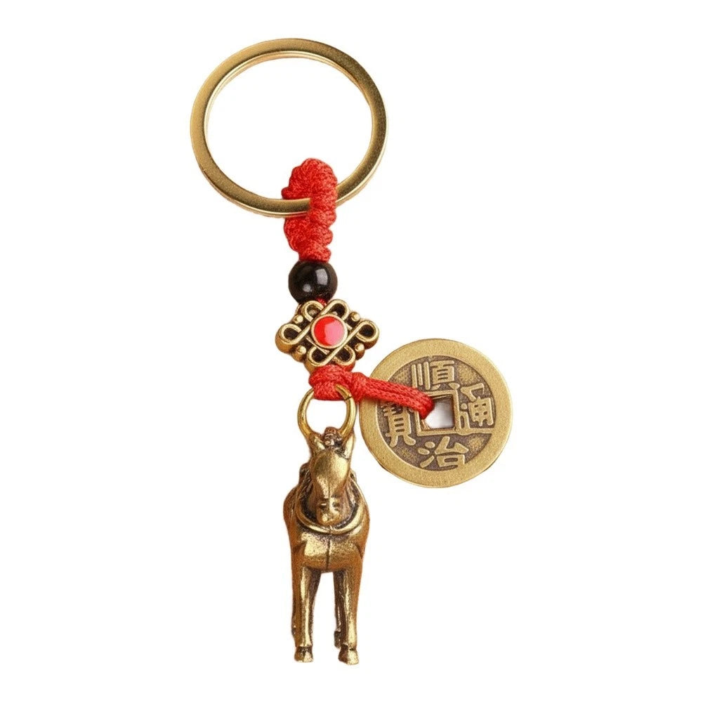 Brass Keychain Pendant Sculpture for Personal Style