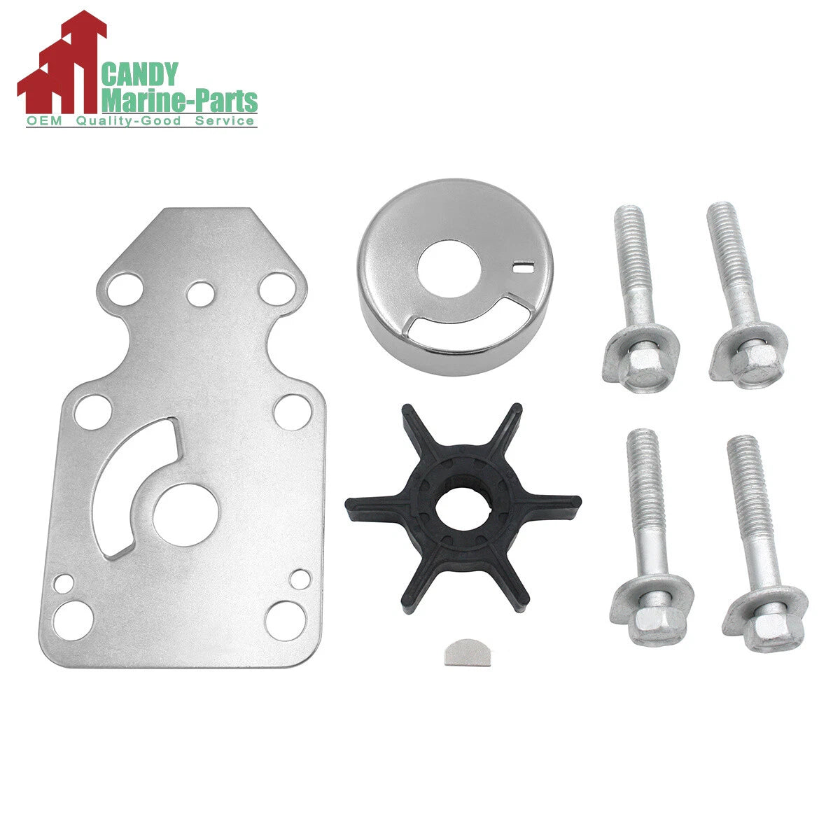 Water Pump Impeller Repair Kit 63V-W0078-01 for Yamaha 9.9/15 HP (1990–2023)