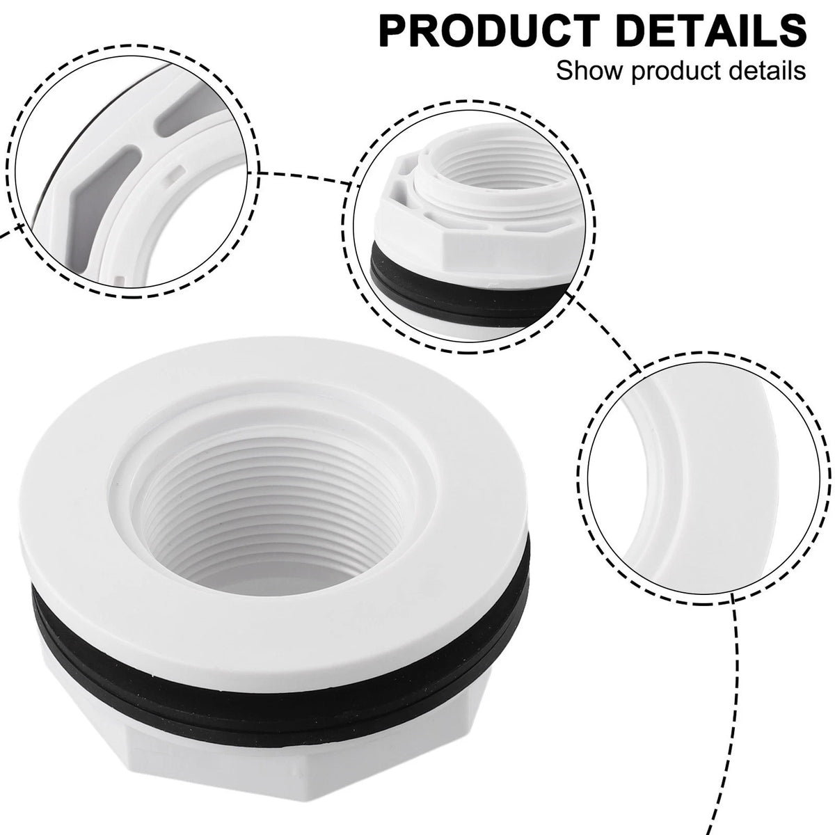 Replacement Inlet Return Fitting Locknut & Gasket for Hayward SP1023