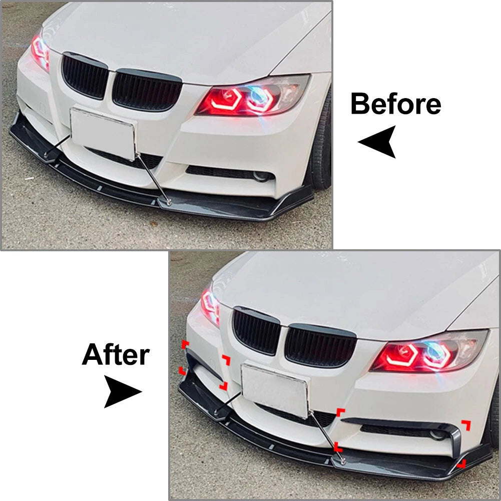 Front Bumper Side Splitter Spoiler for BMW 3 Series E90 E91 (2005–2008)