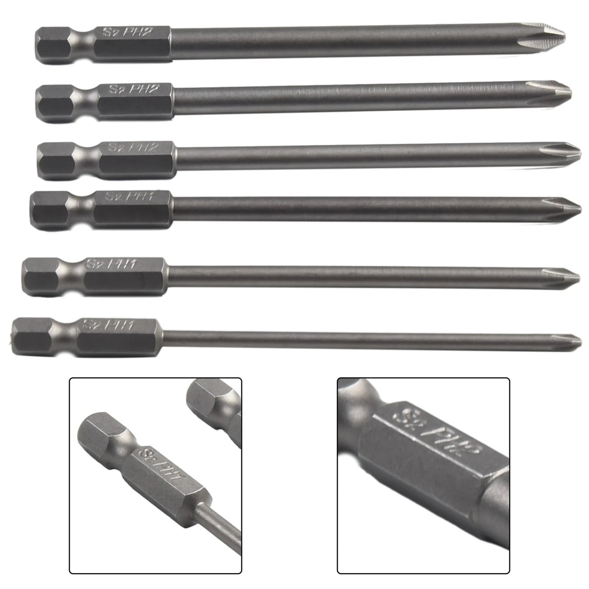 1/4 Inch Magnetic Hex Screwdriver Bit for (100mm Long)
