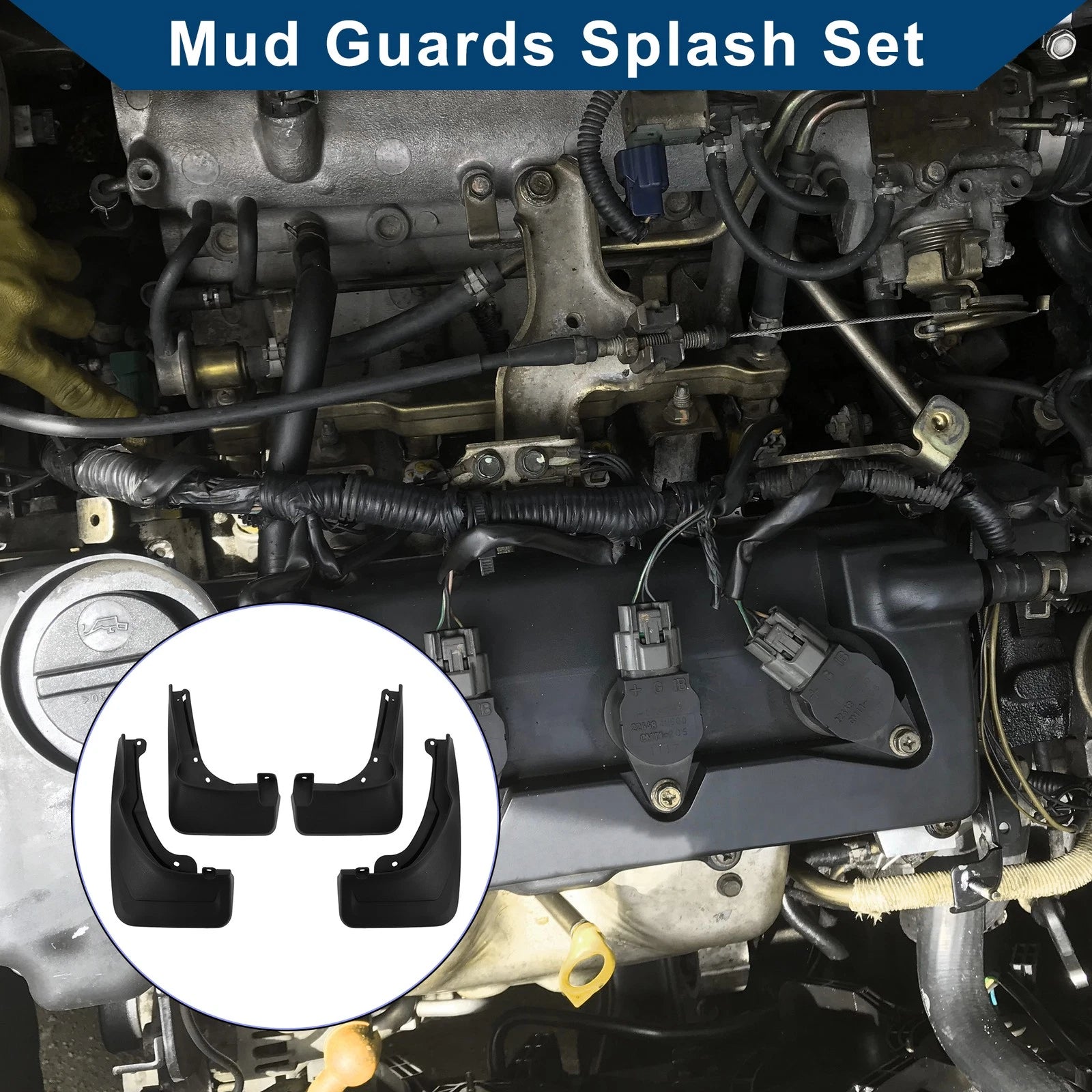 Mud Flaps Splash Guards 1 Set for Mercedes-Benz GLC (2023–2023)