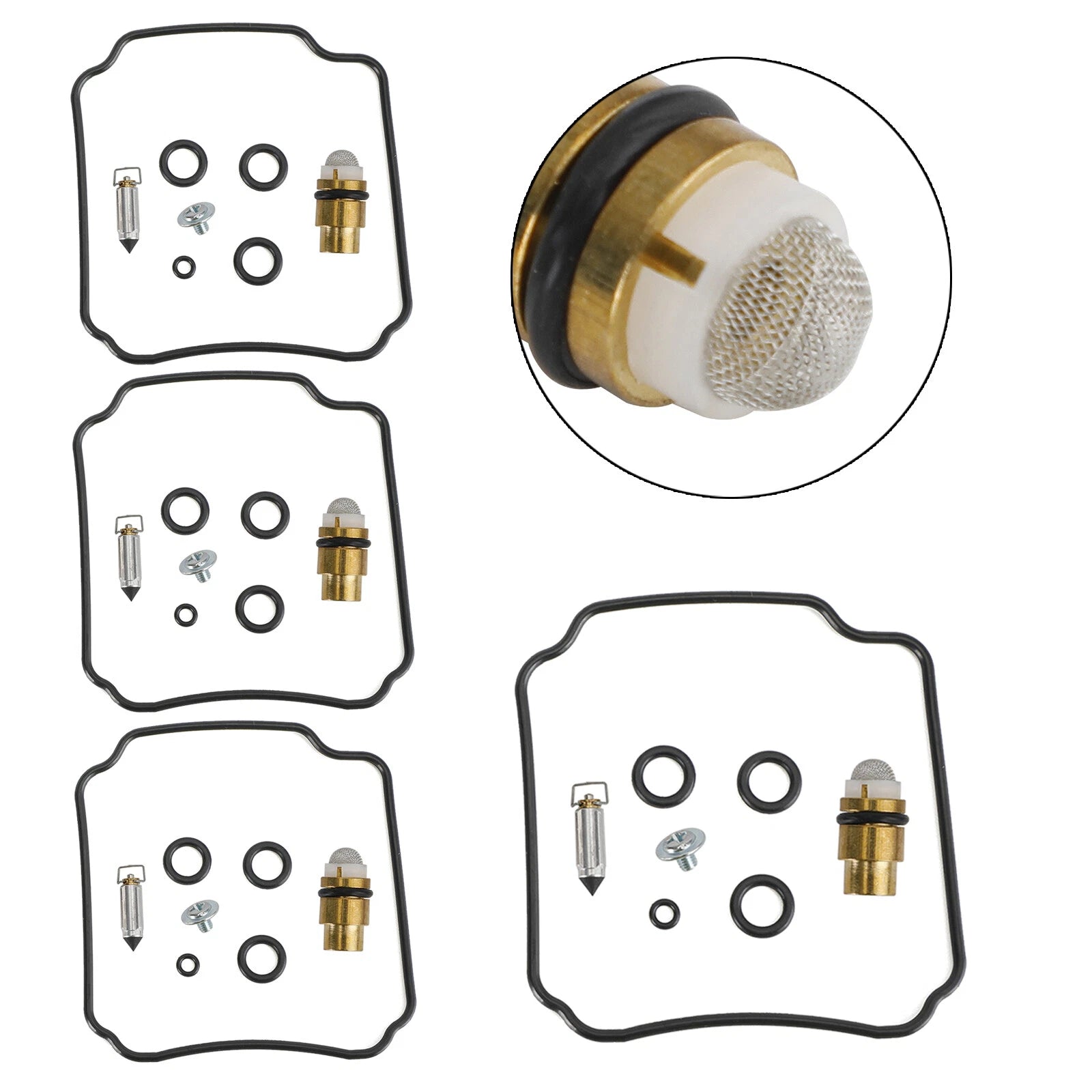 4X Carburetor Rebuild Repair Kit for Yamaha FZR400 (1988–1990) 1WG