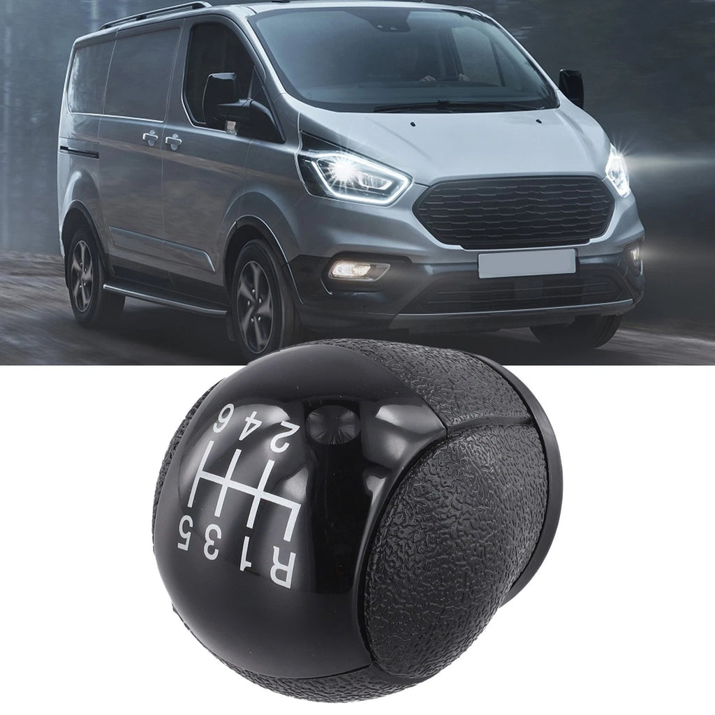 6 Speed Gear Shift Knob for Ford Transit Mk7 (2006–2014) Black Silver