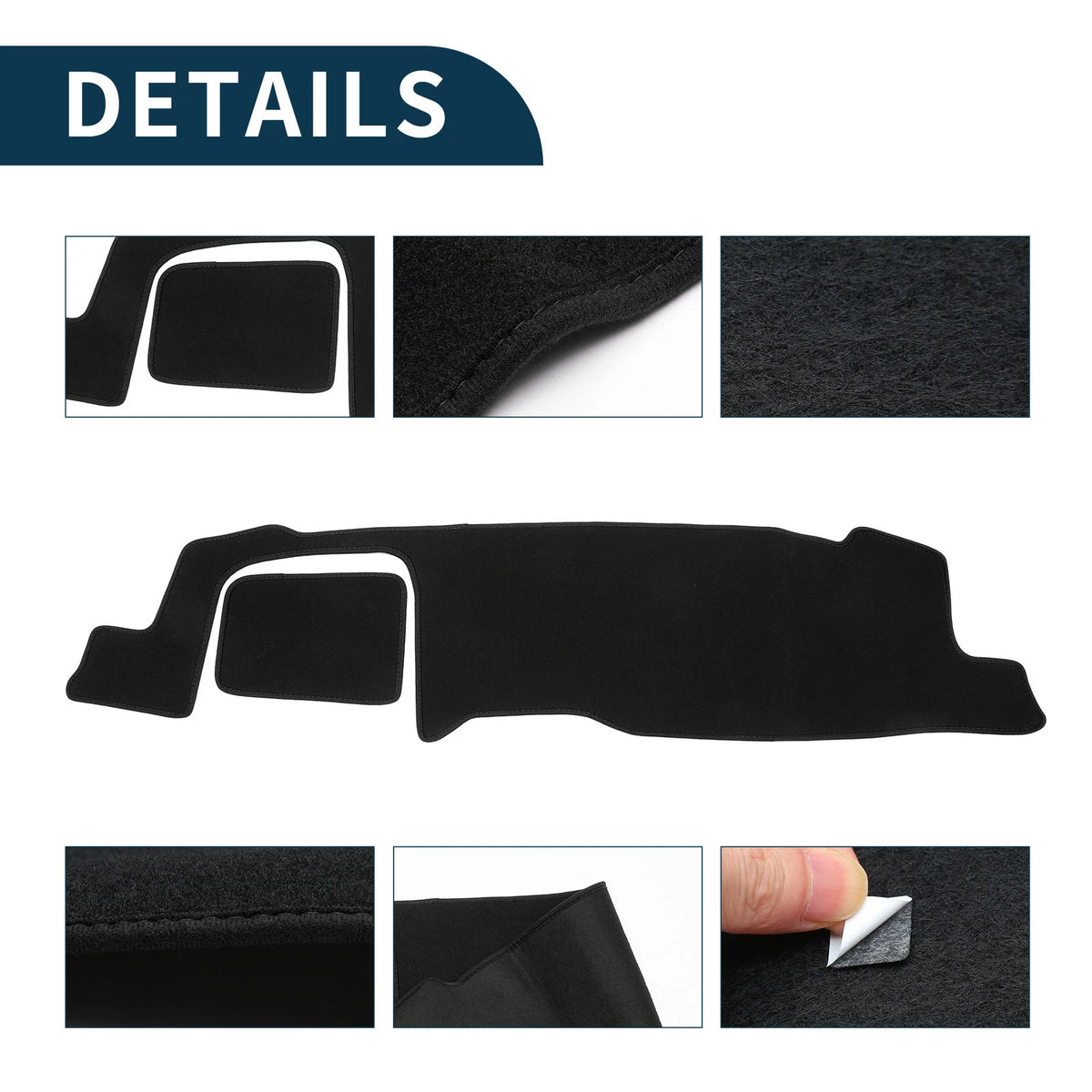 Dashboard Cover Mat for Suzuki MR52S/MR92S (2020–2024) with Sticker Black