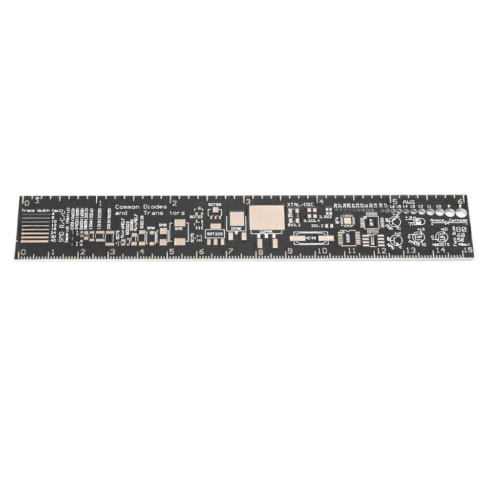 15cm Multifunctional PCB Ruler for Resistors, Capacitors, ICs