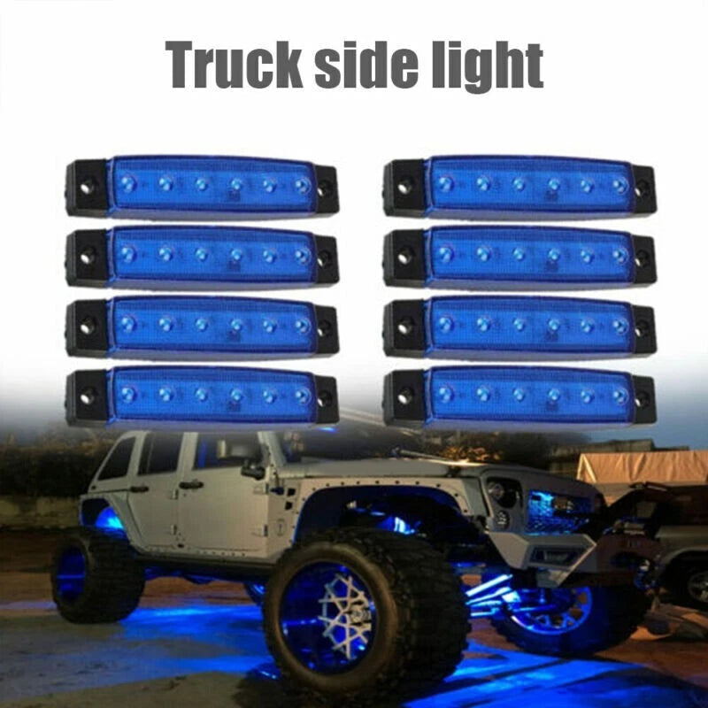 Vibrant Blue LED Rock Lights for Jeep