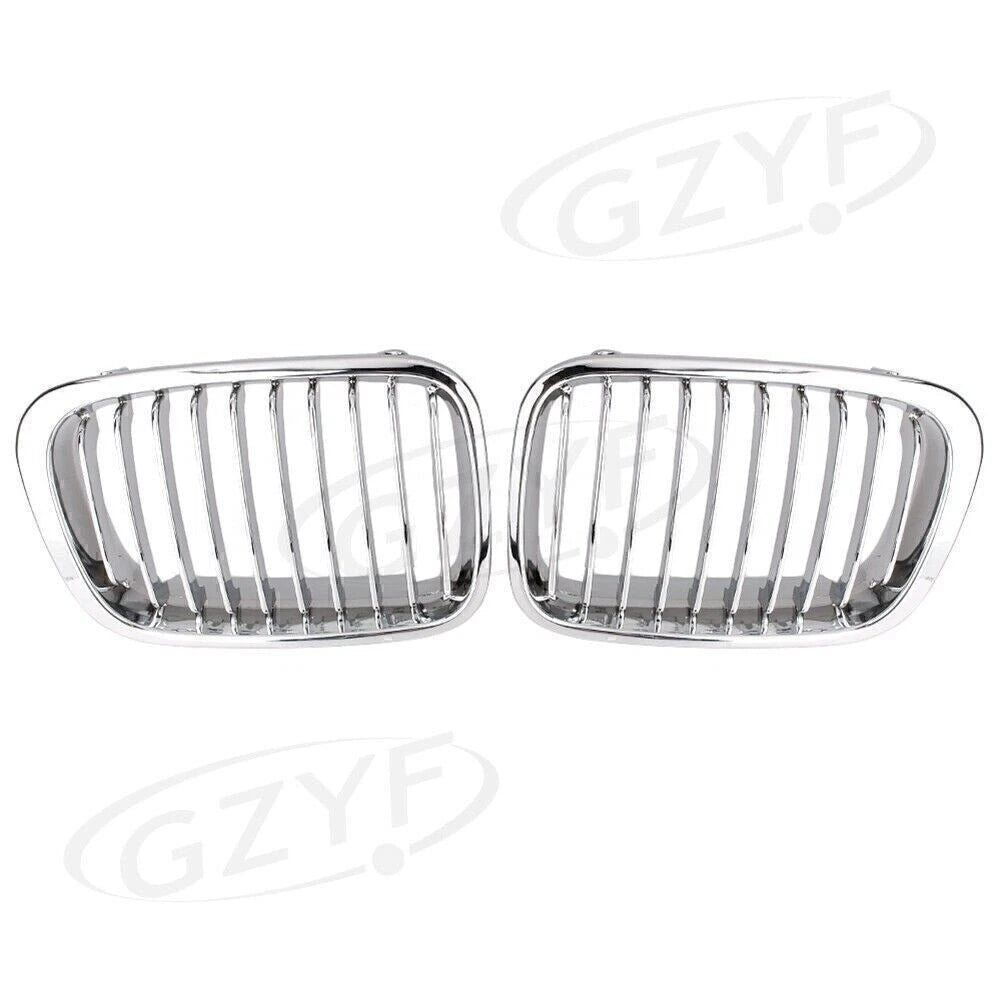 Upper Bumper Mesh Grille for BMW E46 320i 323i 325i 328i (1998–2001) Chrome