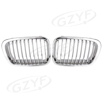 Upper Bumper Mesh Grille for BMW E46 320i 323i 325i 328i (1998–2001) Chrome