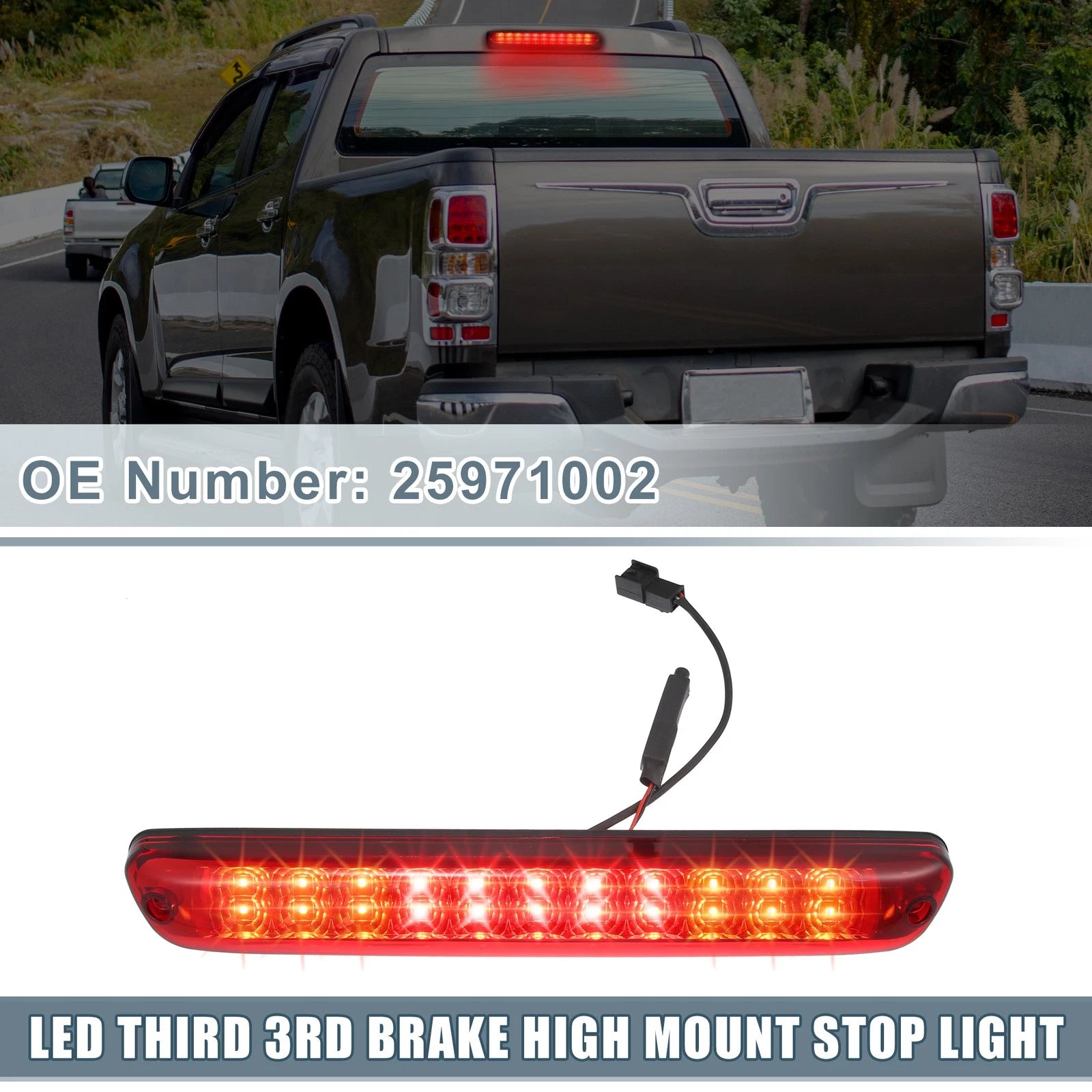 High Mount Stop Light Replacement for Chevrolet Colorado (2004–2012) Red Lens