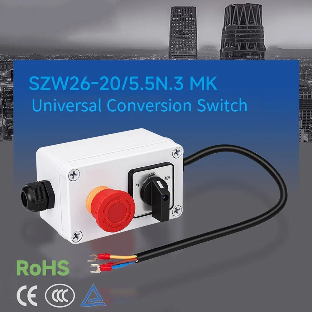 Rotary Changeover Switch SZW26 20A for 3-Phase Motor Control