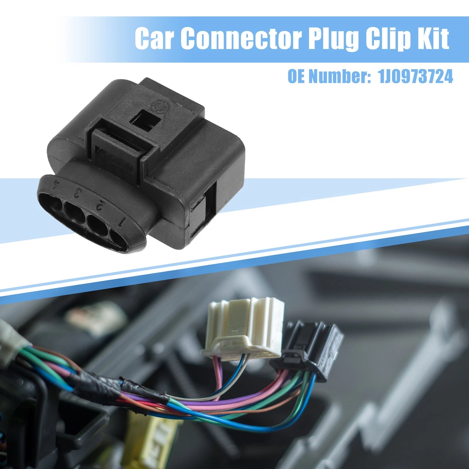 6 Set 4 Pin Ignition Coil Connector Set for VW Audi (1999–2009)