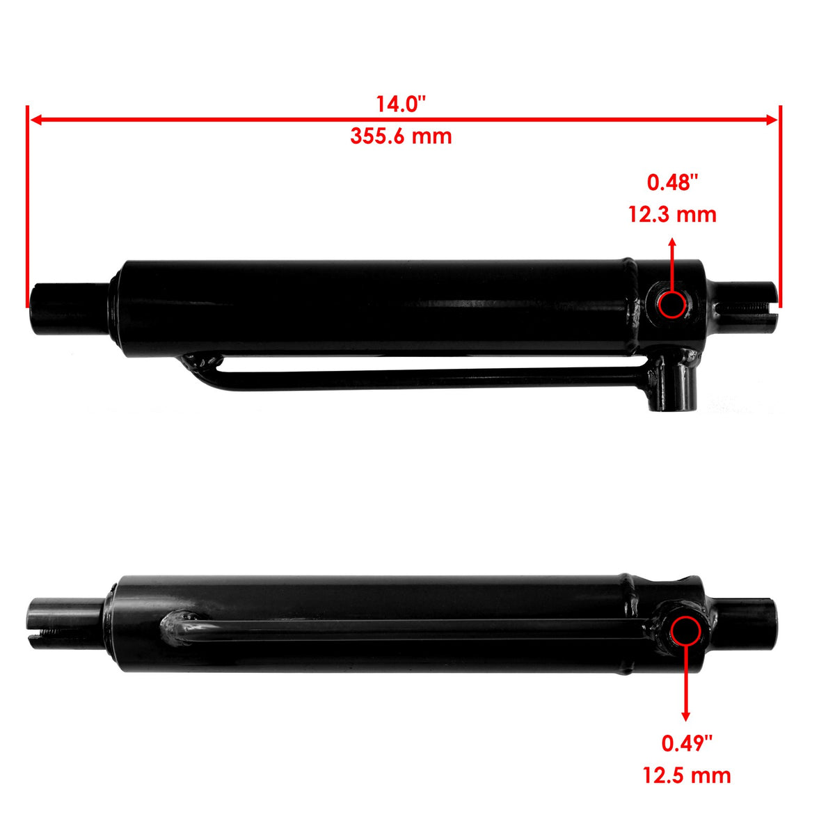 Power Steering Cylinder Replacement for Case 530 580 580C 580D 580E (2WD) (Qty 2) (1979–1999)