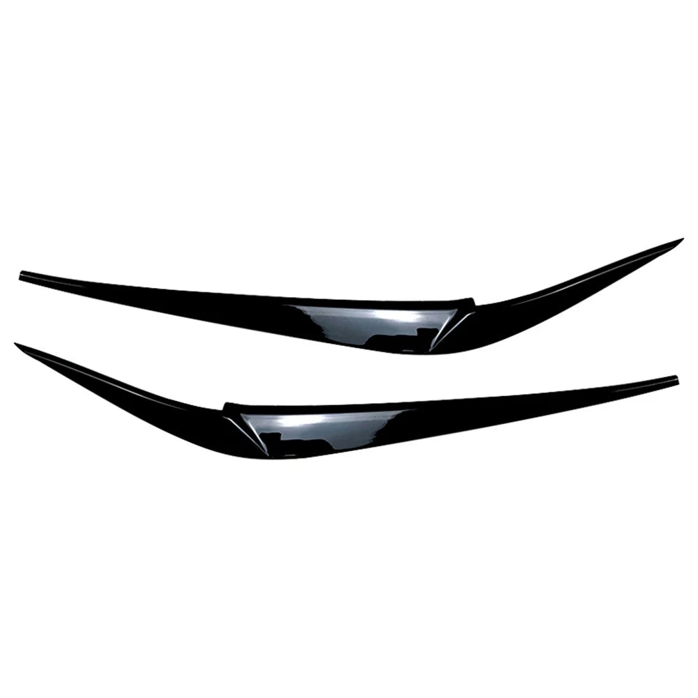 Headlight Eyebrow Eyelid Cover Trim for BMW X3 X4 (2018–2021) Glossy Black