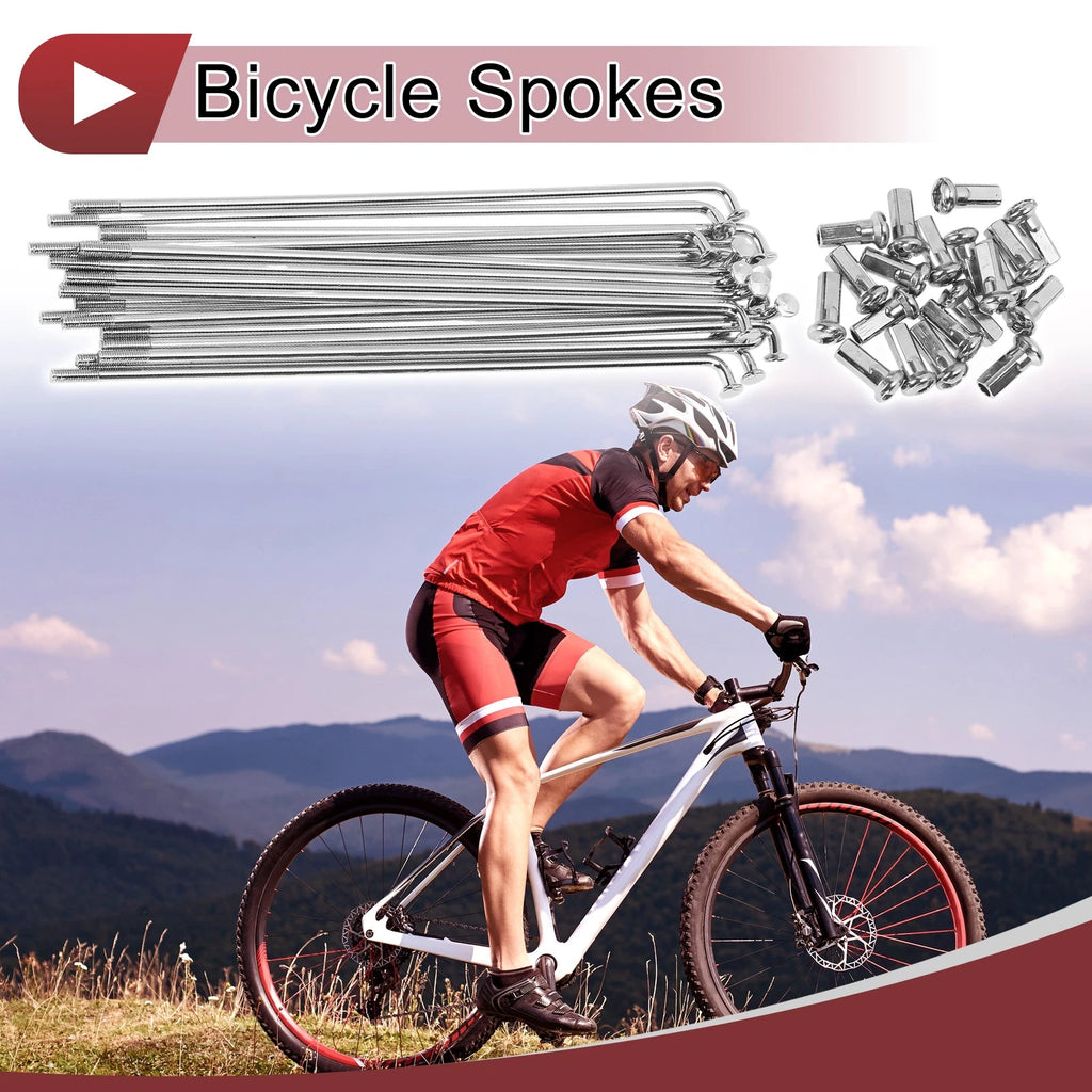 20 Set Bicycle Spokes 130mm for 14G Carbon Steel Galvanized Wheels