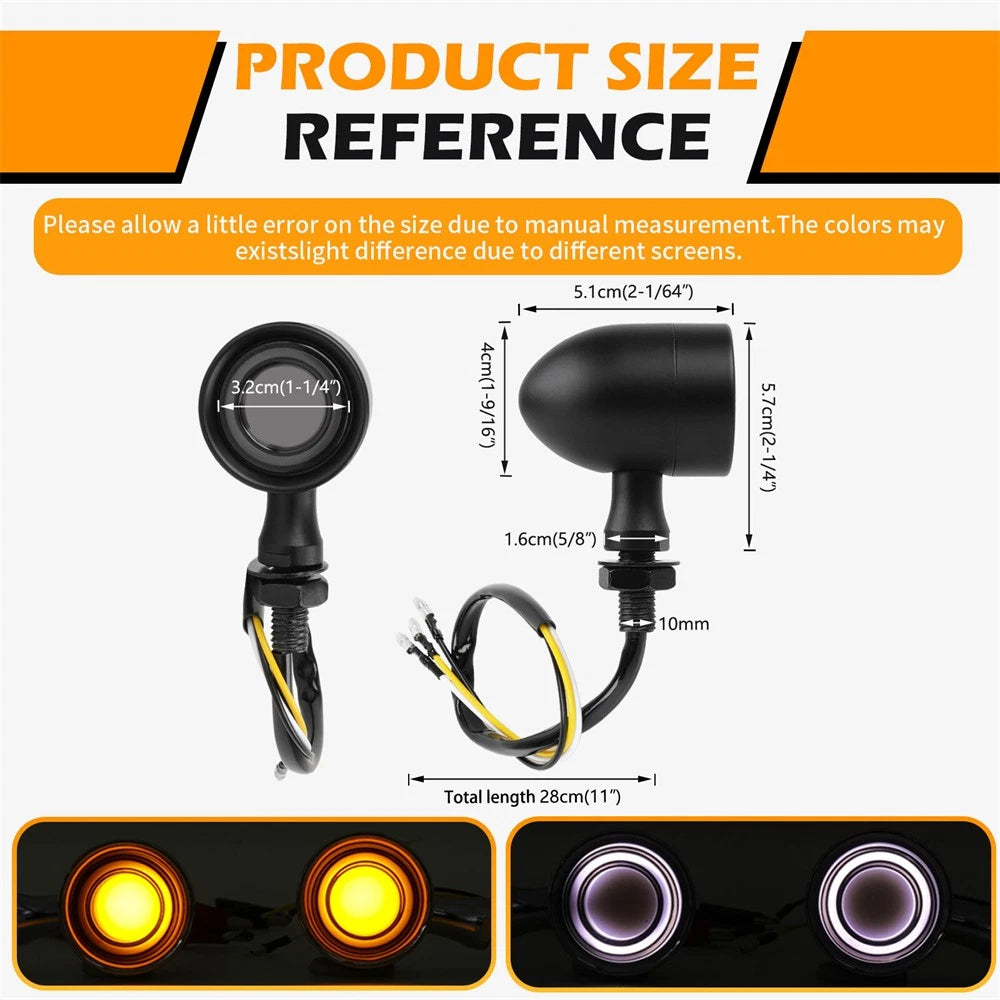 LED Turn Signal Blinker Running Tail Lights for Universal Motorcycle