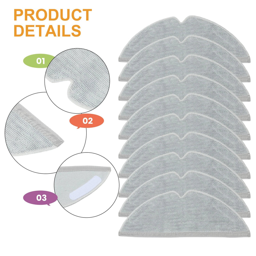 Microfiber Mop Pad Cloth Kit for Homes with Pets