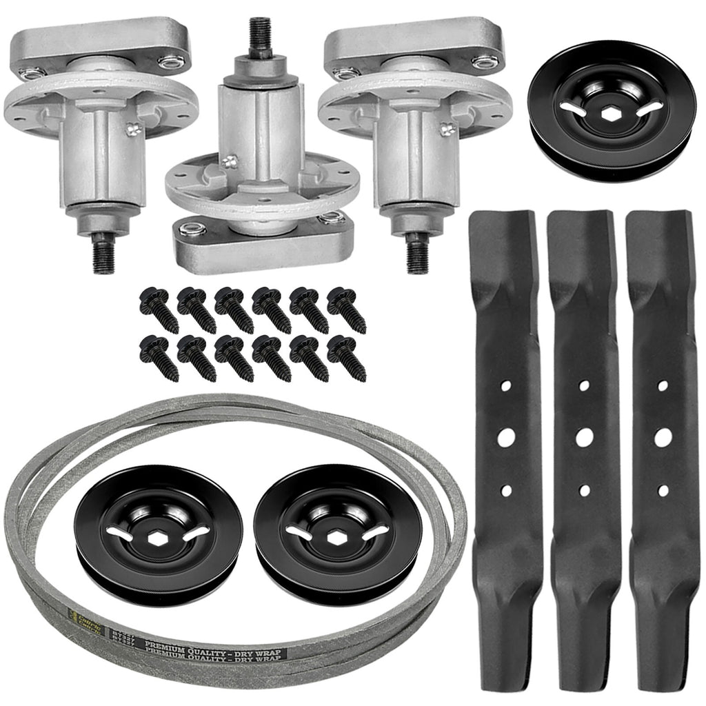 Deck Spindle Blade Belt Pulley Replacement Kit for John Deere L120 L130 (1999–2006)
