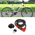 Resettable 5 Digit Bike Lock Cable Lock for Extended Bicycle (Black Red)