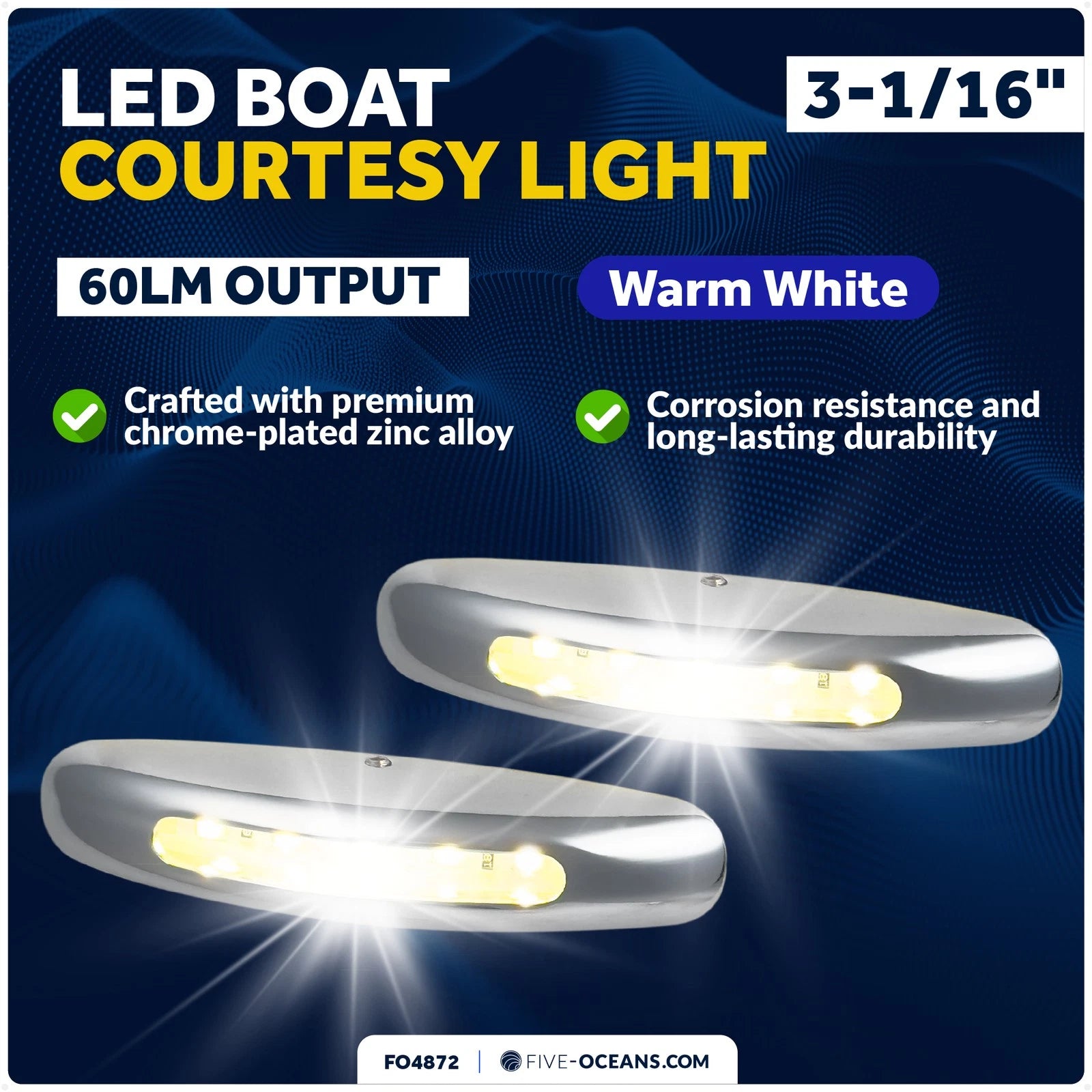 2X LED Boat Courtesy Light for Five Oceans (12V) - FO4872