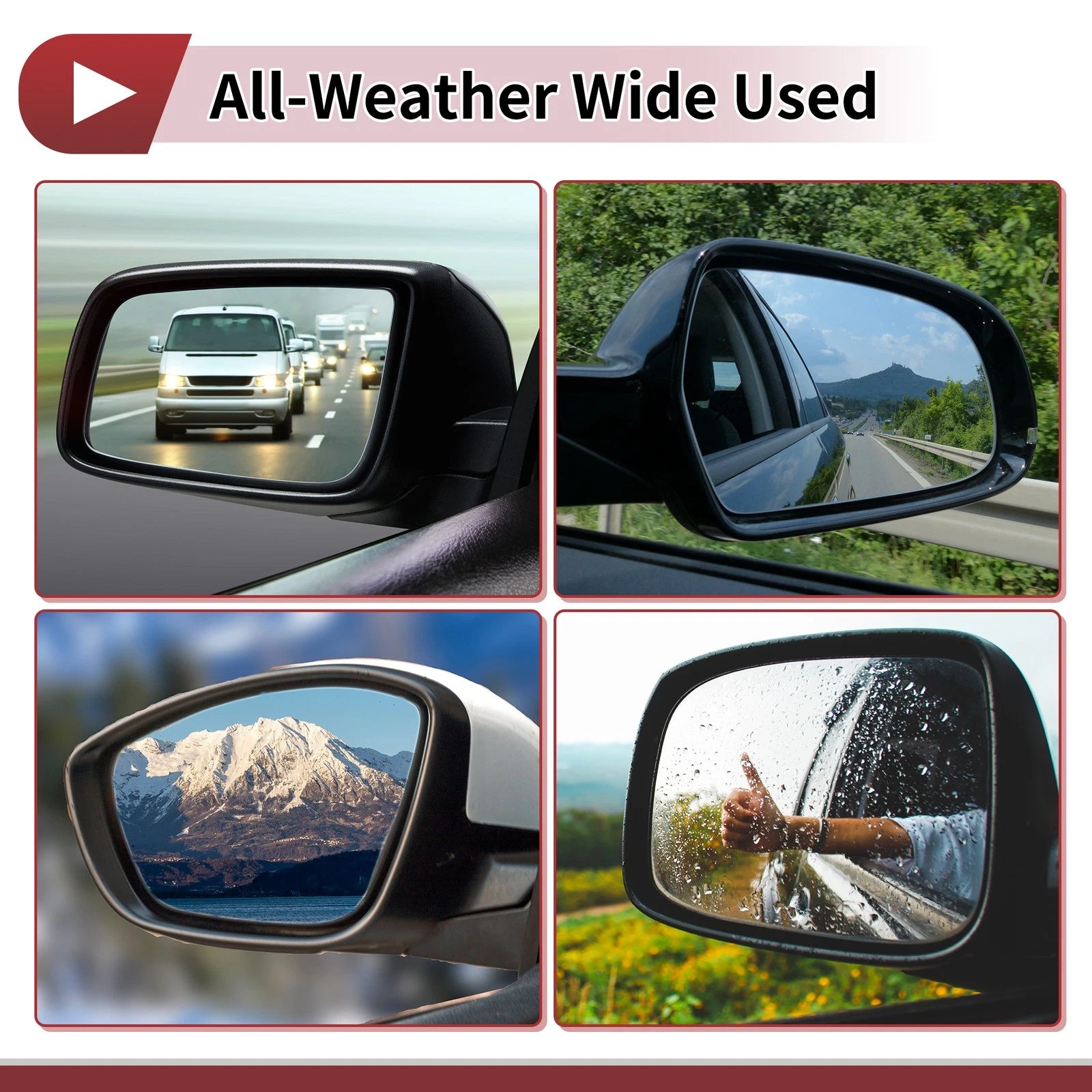 1 Pc Left Side Wing Mirror Glass for Citroen C3 (2002–2010)