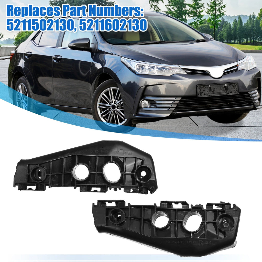 Front Bumper Mounting Support Bracket Pair for Toyota Corolla (2009–2011)